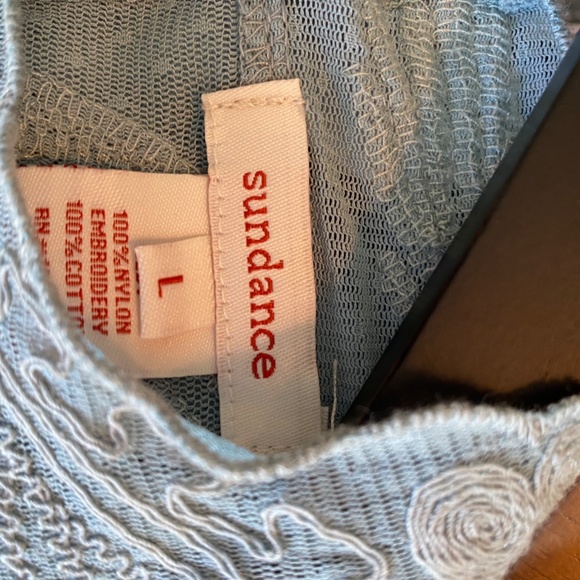 Sundance Lace Floral Top LS Large - Picture 7 of 7